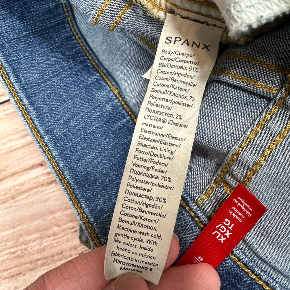SPANX Light Blue High-Rise Wide Leg Jeans - Picture 5 of 5